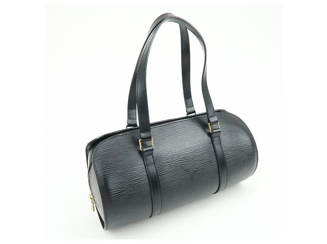 Borsa a tracolla e pochette Louis Vuitton Epi Soufflot Noir M52222 - vista 4