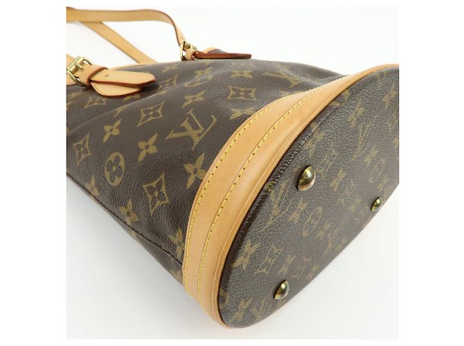 Louis Vuitton Monogram Canvas Bucket PM Hand Bag Brown M42238 - vista 12