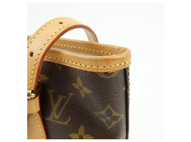 Louis Vuitton Monogram Canvas Bucket PM Hand Bag Brown M42238 - vista 17
