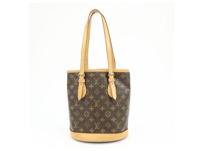 Louis Vuitton Monogram Canvas Bucket PM Hand Bag Brown M42238 - vista 2