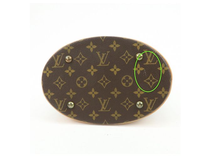 Louis Vuitton Monogram Canvas Bucket PM Hand Bag Brown M42238 - vista 5