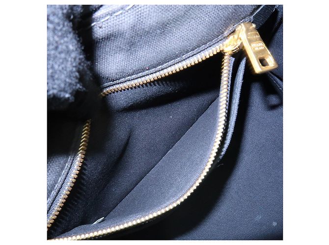PRADA Borsa a mano 2Way Mini Canvas Canapa con logo Triangle Nera 1BG439 - vista 22