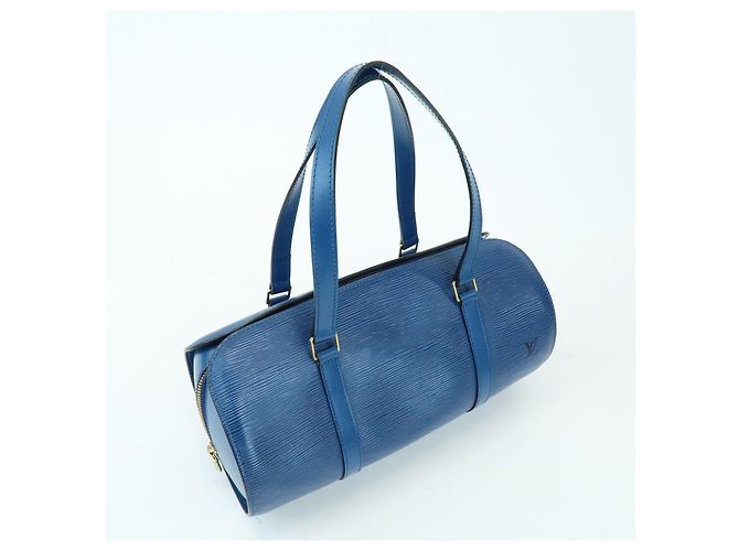 Borsa a tracolla e pochette Louis Vuitton Epi Soufflot Toledo Blue M52225 - vista 4