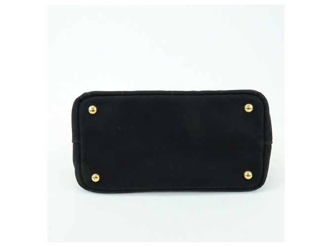 PRADA Borsa a mano 2Way Mini Canvas in Canapa con logo Triangle Nera 1BG439 - vista 5