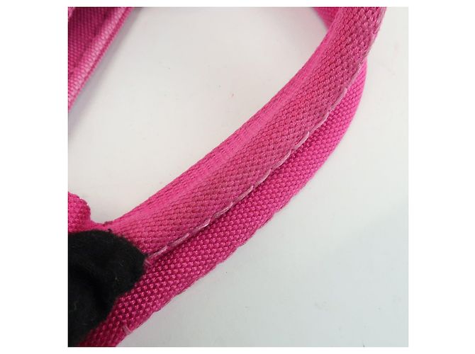 PRADA Mini borsa tote in canapa con logo triangolare Rosa BN2439 - vista 10