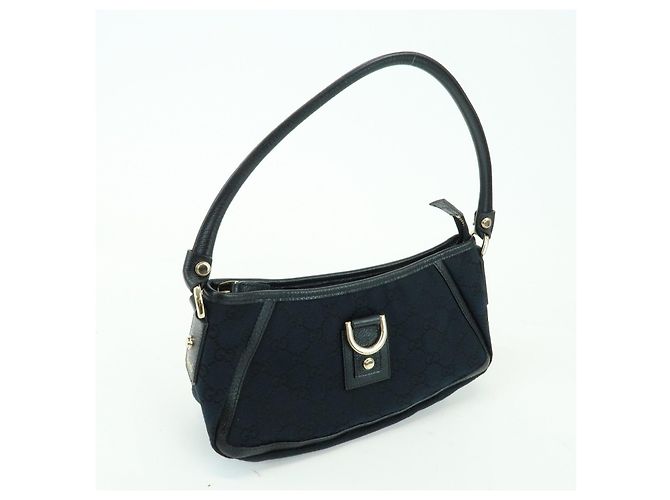 GUCCI Abbey GG Canvas Leather Pouch Shoulder Bag Hand Bag 130939 - vista 4