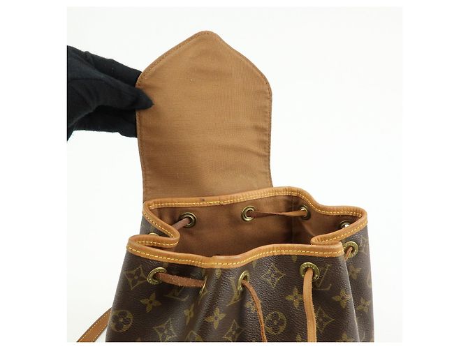 Zaino Louis Vuitton Monogram Montsouris MM Brown M51136 - vista 17