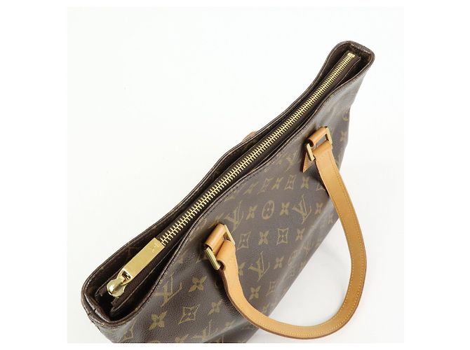 Borsa Cabas Piano Tote Bag Louis Vuitton Monogram Marrone M51148 - vista 19