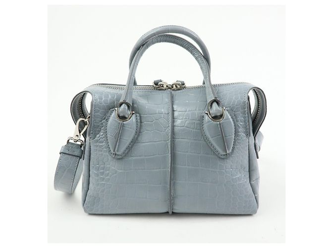 Borsa a mano e spalla 2Way in pelle goffrata TOD'S D Styling Grigio Chiaro - vista 2