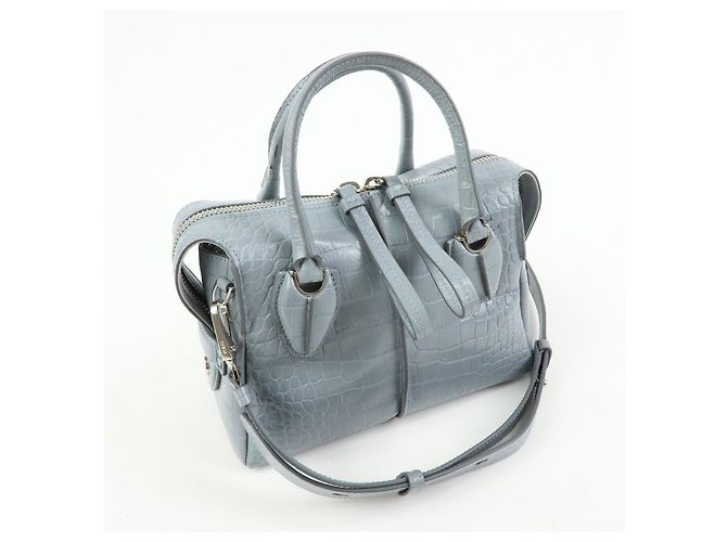 Borsa a mano e spalla 2Way in pelle goffrata TOD'S D Styling Grigio Chiaro - vista 4
