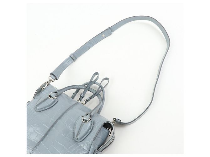 Borsa a mano e spalla 2Way in pelle goffrata TOD'S D Styling Grigio Chiaro - vista 6