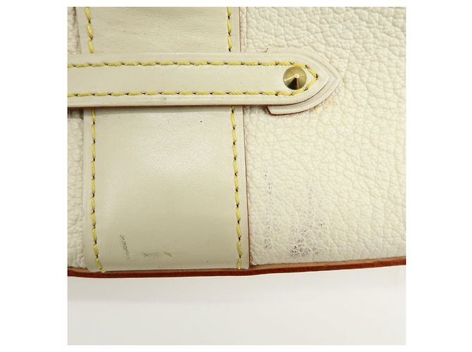 Borsa a tracolla Louis Vuitton Suhari Impetueux in pelle Blanc M91858 - vista 12