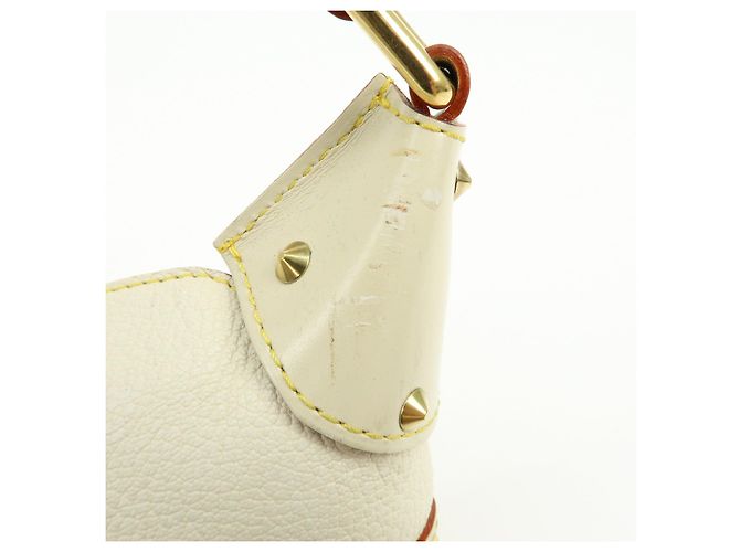 Borsa a tracolla Louis Vuitton Suhari Impetueux in pelle Blanc M91858 - vista 13