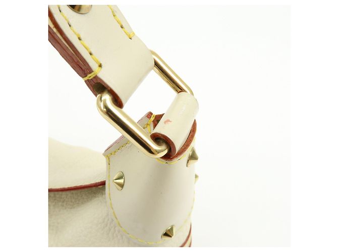 Borsa a tracolla Louis Vuitton Suhari Impetueux in pelle Blanc M91858 - vista 15