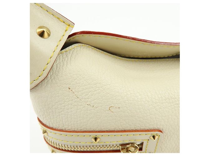 Borsa a tracolla Louis Vuitton Suhari Impetueux in pelle Blanc M91858 - vista 16