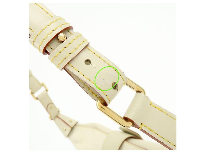Borsa a tracolla Louis Vuitton Suhari Impetueux in pelle Blanc M91858 - vista 6