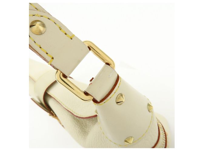 Borsa a tracolla Louis Vuitton Suhari Impetueux in pelle Blanc M91858 - vista 7