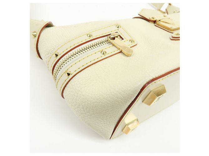 Borsa a tracolla Louis Vuitton Suhari Impetueux in pelle Blanc M91858 - vista 9