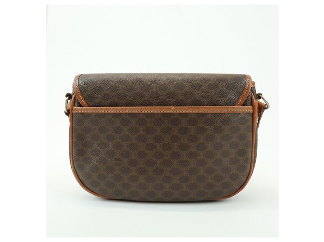 Céline CELINE Borsa a tracolla e a spalla in pelle e PVC Macadam Marrone - vista 2