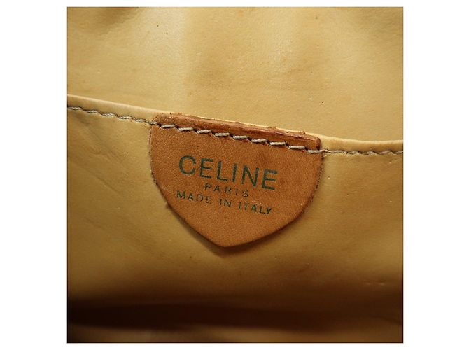 Céline CELINE Borsa a tracolla e a spalla in pelle e PVC Macadam Marrone - vista 24