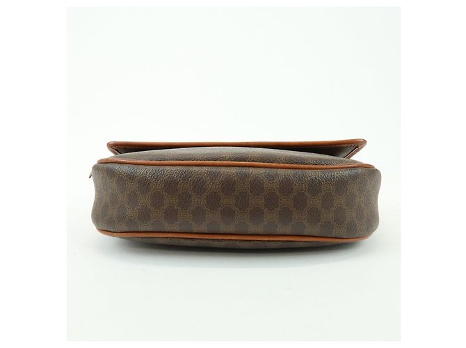Céline CELINE Borsa a tracolla e a spalla in pelle e PVC Macadam Marrone - vista 5