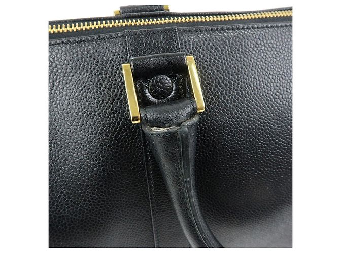 CHANEL COCO Mark Borsa 2Way in pelle caviale Borsa a mano Borsa Boston Nera - vista 6