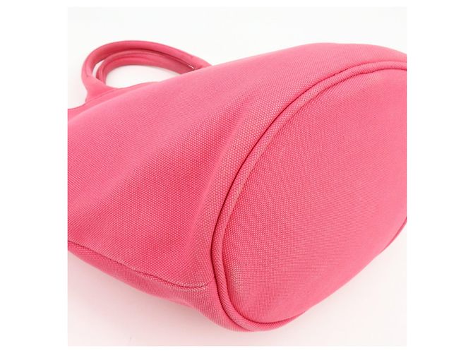 PRADA Canapa Triangle Logo Canvas 2Way Bag Hand Bag Pink 1BG163 - vista 10