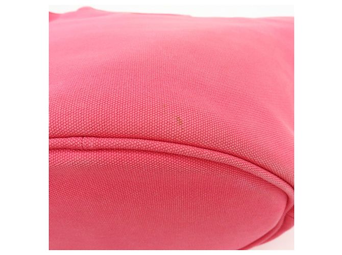 PRADA Canapa Triangle Logo Canvas 2Way Bag Hand Bag Pink 1BG163 - vista 12