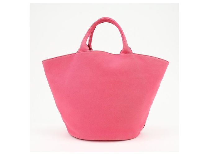 PRADA Canapa Triangle Logo Canvas 2Way Bag Hand Bag Pink 1BG163 - vista 2