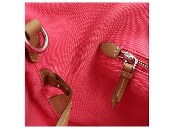PRADA Canapa Triangle Logo Canvas 2Way Bag Hand Bag Pink 1BG163 - vista 20
