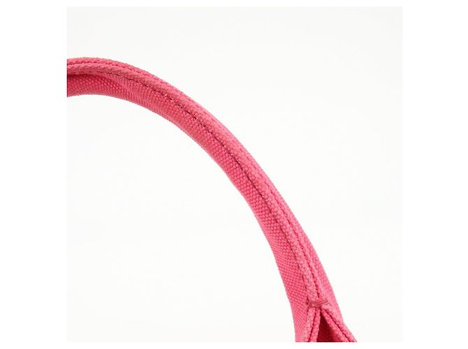 PRADA Canapa Triangle Logo Canvas 2Way Bag Hand Bag Pink 1BG163 - vista 7