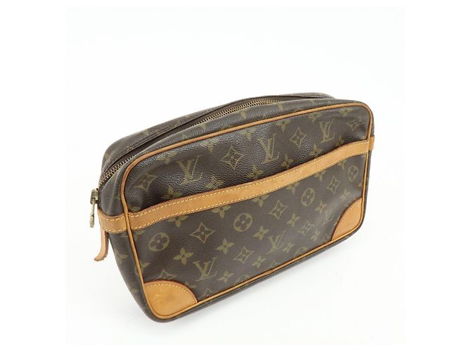 Louis Vuitton Monogram Compiegne 28 Pouch Clutch Bag Brown M51845 - vista 4