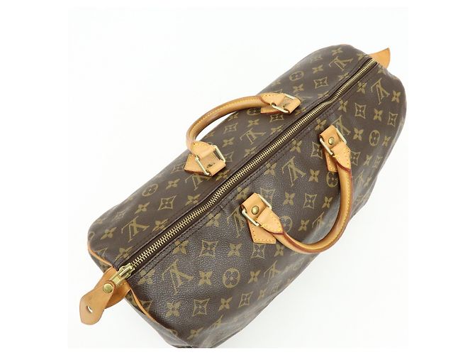 Louis Vuitton Monogram Speedy 40 Borsa a Mano Borsa Boston Marrone M41522 - vista 19