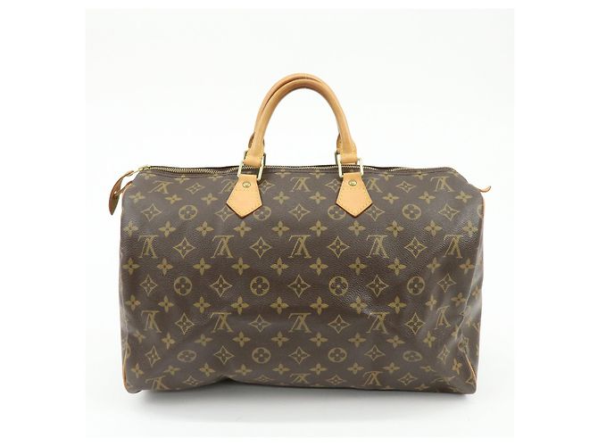 Louis Vuitton Monogram Speedy 40 Borsa a Mano Borsa Boston Marrone M41522 - vista 2