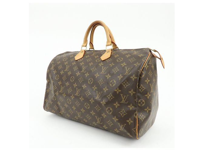Louis Vuitton Monogram Speedy 40 Borsa a Mano Borsa Boston Marrone M41522 - vista 3