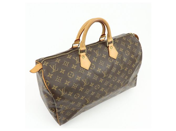 Louis Vuitton Monogram Speedy 40 Borsa a Mano Borsa Boston Marrone M41522 - vista 4