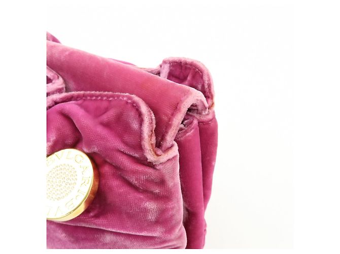 Bulgari BVLGARI BVLGARI Mini Clutch in Velluto Rosa - vista 10
