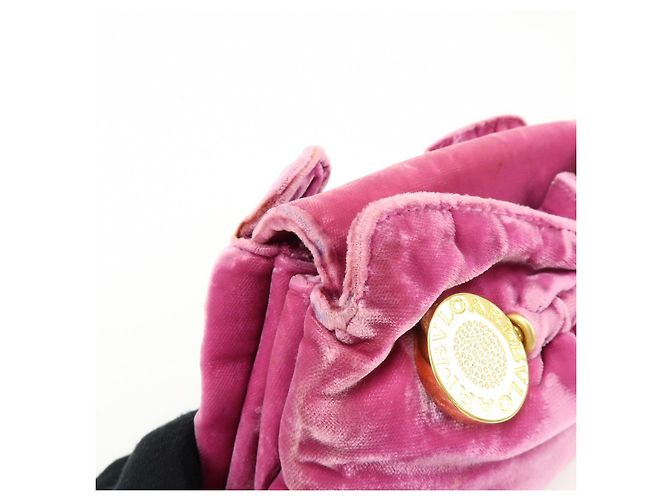 Bulgari BVLGARI BVLGARI Mini Clutch in Velluto Rosa - vista 11