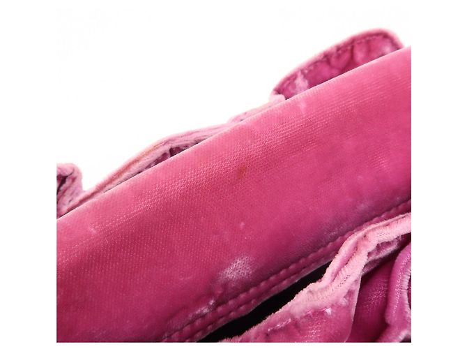 Bulgari BVLGARI BVLGARI Mini Clutch in Velluto Rosa - vista 12