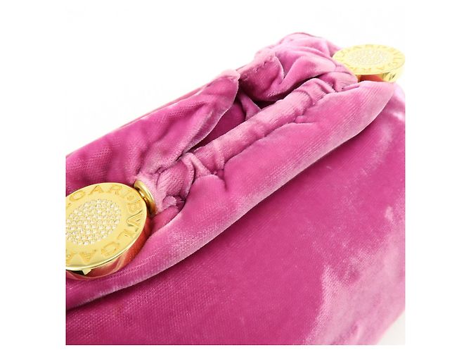 Bulgari BVLGARI BVLGARI Mini Clutch in Velluto Rosa - vista 15