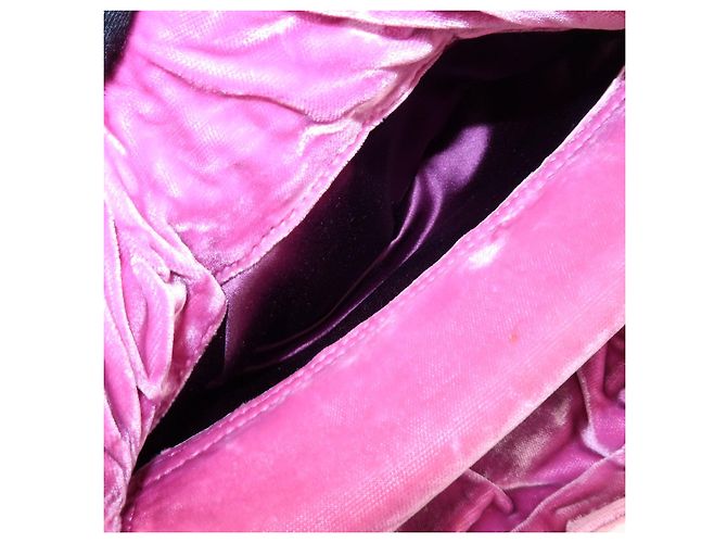 Bulgari BVLGARI BVLGARI Mini Clutch in Velluto Rosa - vista 21