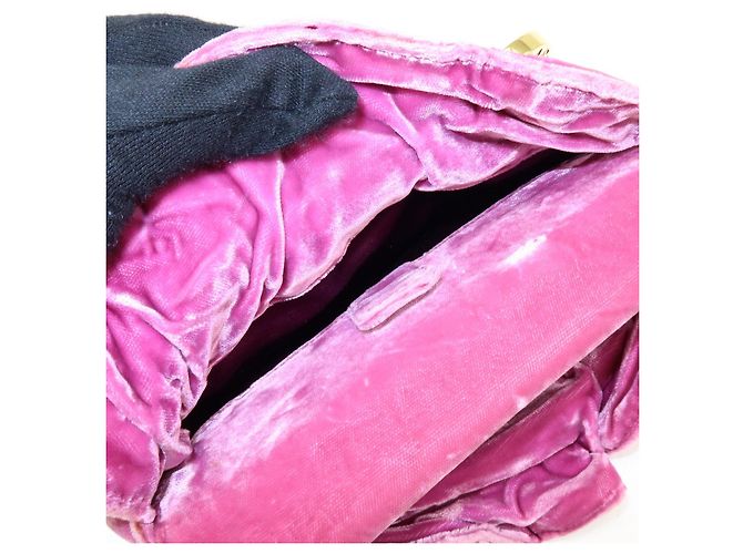 Bulgari BVLGARI BVLGARI Mini Clutch in Velluto Rosa - vista 22