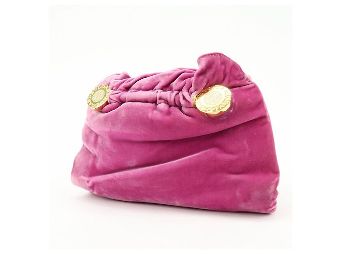 Bulgari BVLGARI BVLGARI Mini Clutch in Velluto Rosa - vista 3
