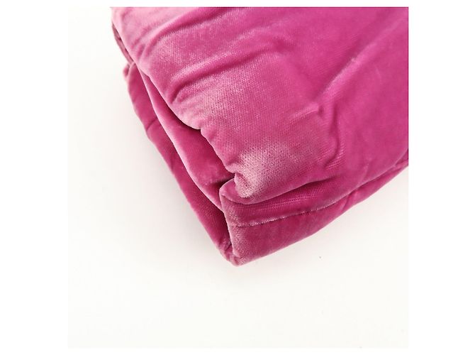 Bulgari BVLGARI BVLGARI Mini Clutch in Velluto Rosa - vista 6