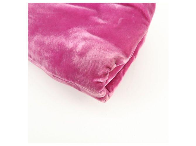 Bulgari BVLGARI BVLGARI Mini Clutch in Velluto Rosa - vista 7