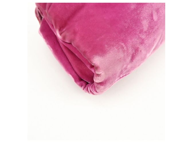 Bulgari BVLGARI BVLGARI Mini Clutch in Velluto Rosa - vista 8