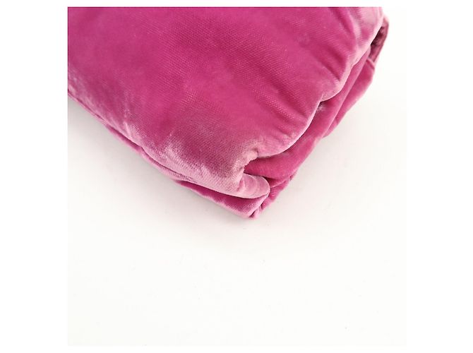 Bulgari BVLGARI BVLGARI Mini Clutch in Velluto Rosa - vista 9