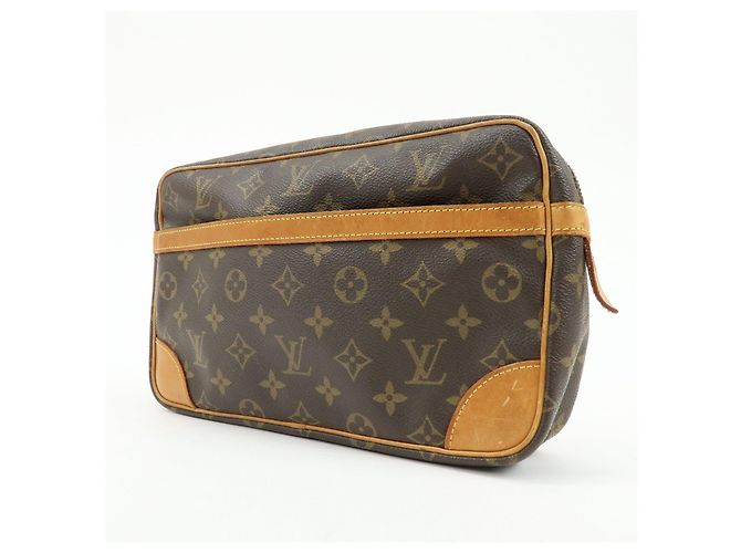 Louis Vuitton Monogram Compiegne 28 Pouch Clutch Bag Brown M51845 - vista 3