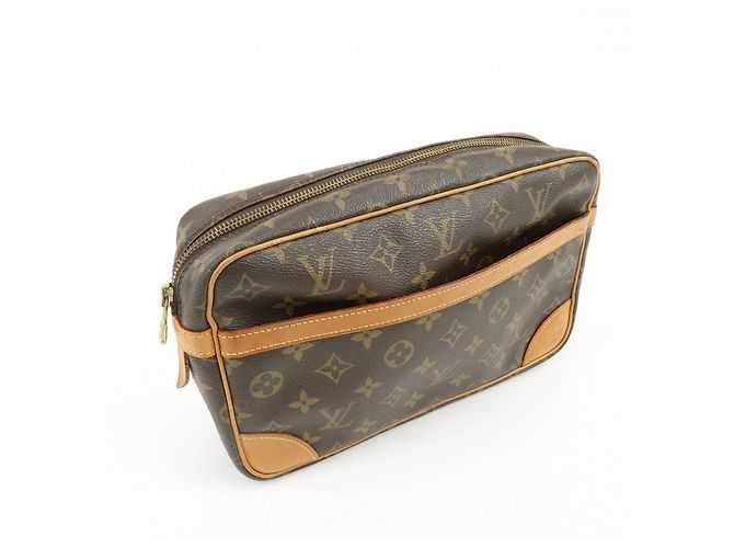 Louis Vuitton Monogram Compiegne 28 Pouch Clutch Bag Brown M51845 - vista 4