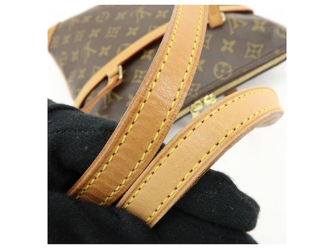 Borsa a mano e a tracolla Louis Vuitton Monogram Coussin GM Marrone M51141 - vista 7
